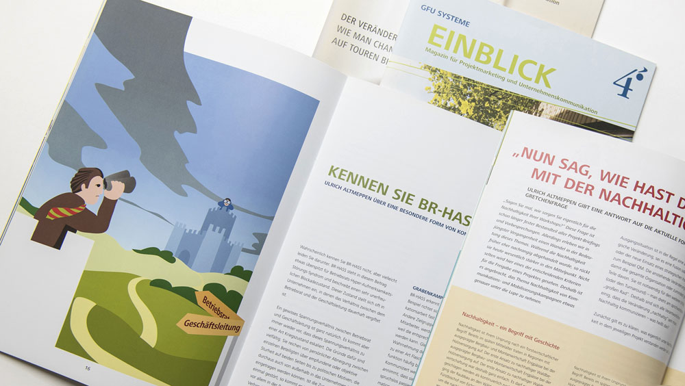 Grafikdesign: Individuelle Illustrationen werten Ihre Unternehmensbroschüre auf.