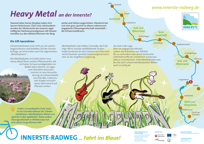Infotafel am Innerste-Radweg: Metallophyten als Gift-Spezialisten