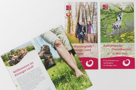 Traumrunden: Tourenguide und Flyer für Wanderungen im Kitzinger Land