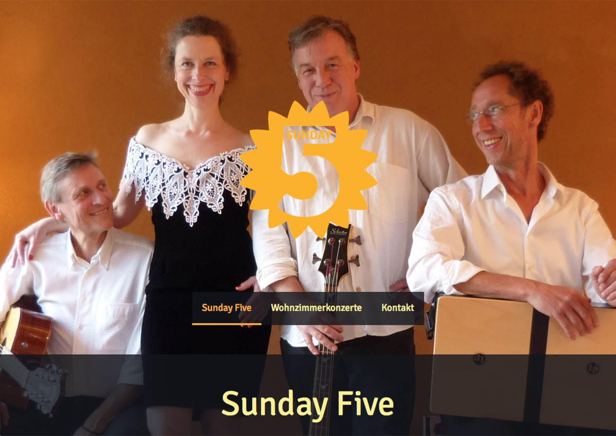 Website der Band Sunday Five