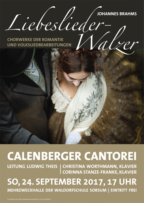 Plakat Calenberger Cantorei, Chorwerke der Romantik