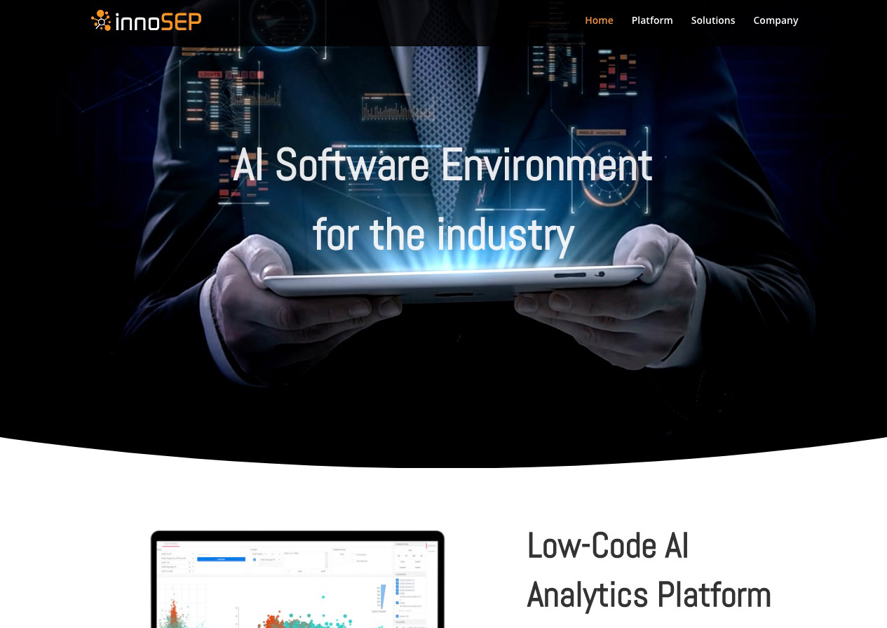 Internetauftritt innoSEP AI Solutions