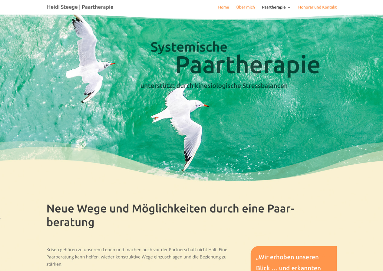 Praxishomepage Heidi Steege Paarberatung